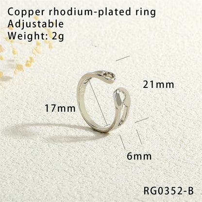 Copper Polishing Geometric Open Rings