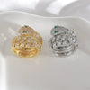 Copper Real Gold Electroplated Animal Zodiac Snakeshaped Highend Unisex Ring