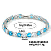Copper Rhodium Plated Inlay Round Zircon Bracelets