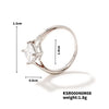 Copper Rhodium Plated Inlay Round Zircon Rings