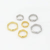 Copper Ring Electroplated 18K Real Gold Hexagonal Simple Geometric Diy Bead Accessories