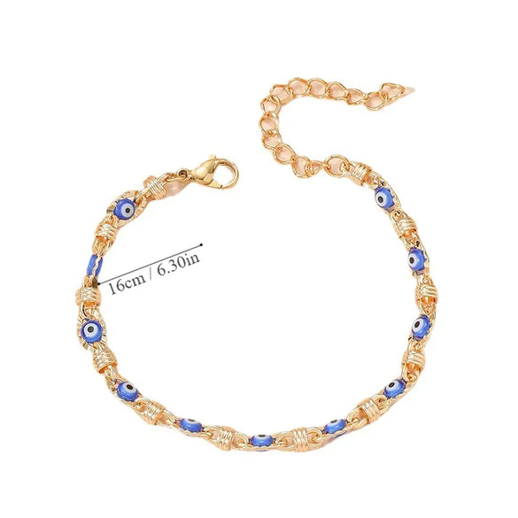 Copper Rock Simple Style Inlay Devil'S Eye Bracelets