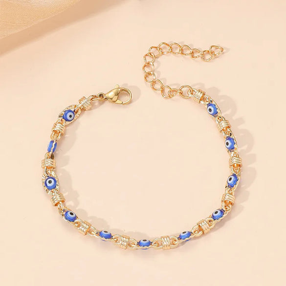 Copper Rock Simple Style Inlay Devil'S Eye Bracelets