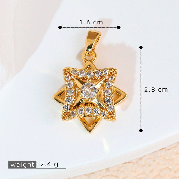 Copper Rotatable Sunflower And Leaf Style Pendant Necklace And Earrings Accessories With Electroplating