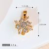 Copper Rotatable Sunflower And Leaf Style Pendant Necklace And Earrings Accessories With Electroplating