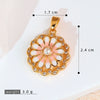 Copper Rotatable Sunflower And Leaf Style Pendant Necklace And Earrings Accessories With Electroplating