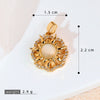 Copper Rotatable Sunflower And Leaf Style Pendant Necklace And Earrings Accessories With Electroplating