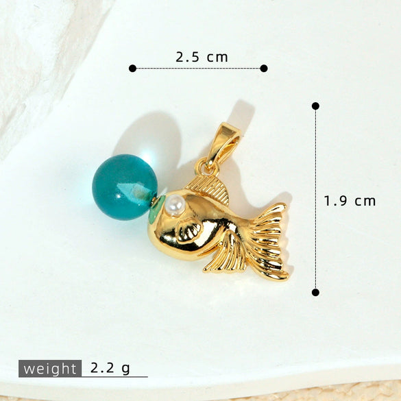 Copper Seashell Conch Crab Minimalist Animal Style Electroplated Women's Jewelry Pendant