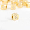 Copper Set Zircon Inlaid Dice Pendant Necklace With Letters Numbers Text Pattern And String Of Pearls Chain