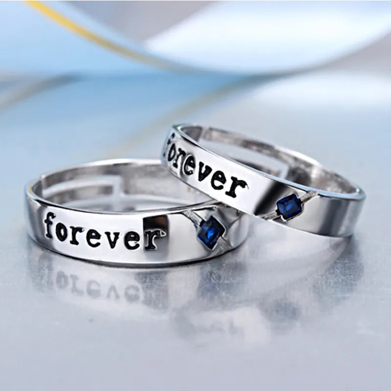 Copper Silver Plated Casual Simple Style Inlay Letter Zircon Open Rings