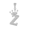 Copper Silver Plated Handmade Diy Pendant Accessories Set With Zircon And Letter Design For Necklace And Bracelet