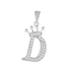 Copper Silver Plated Handmade Diy Pendant Accessories Set With Zircon And Letter Design For Necklace And Bracelet