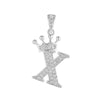 Copper Silver Plated Handmade Diy Pendant Accessories Set With Zircon And Letter Design For Necklace And Bracelet