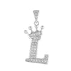 Copper Silver Plated Handmade Diy Pendant Accessories Set With Zircon And Letter Design For Necklace And Bracelet