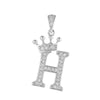 Copper Silver Plated Handmade Diy Pendant Accessories Set With Zircon And Letter Design For Necklace And Bracelet