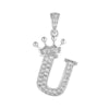 Copper Silver Plated Handmade Diy Pendant Accessories Set With Zircon And Letter Design For Necklace And Bracelet