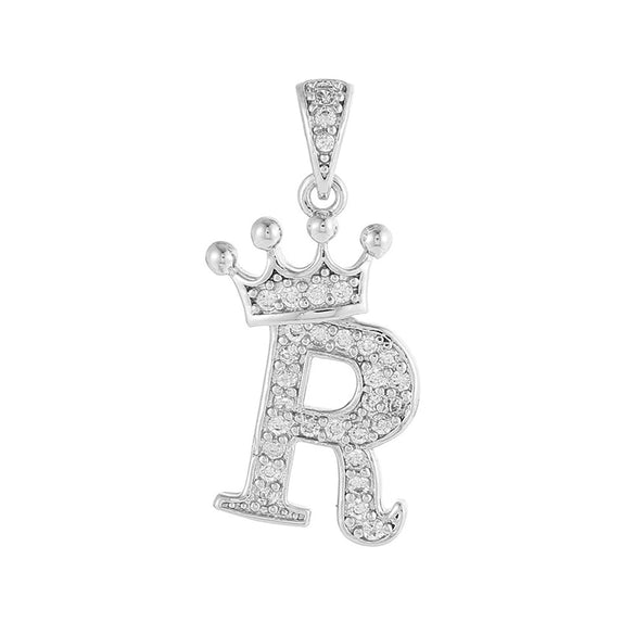 Copper Silver Plated Handmade Diy Pendant Accessories Set With Zircon And Letter Design For Necklace And Bracelet