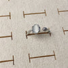 Copper Silver Plated Inlay Round Natural Stone Gem Rings