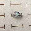 Copper Silver Plated Inlay Round Natural Stone Gem Rings