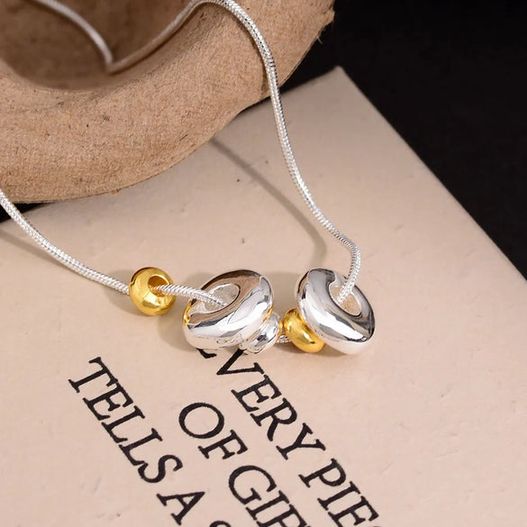 Copper Simple Style Classic Style Color Block Pendant Necklace