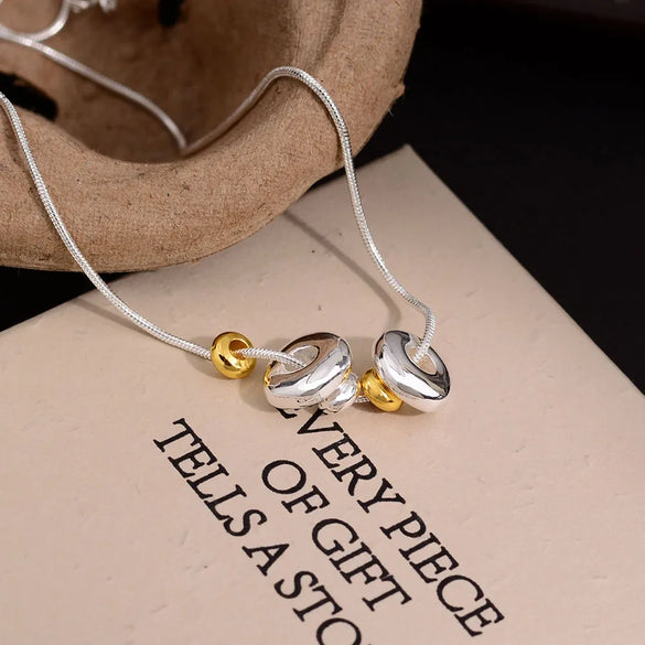 Copper Simple Style Classic Style Color Block Pendant Necklace