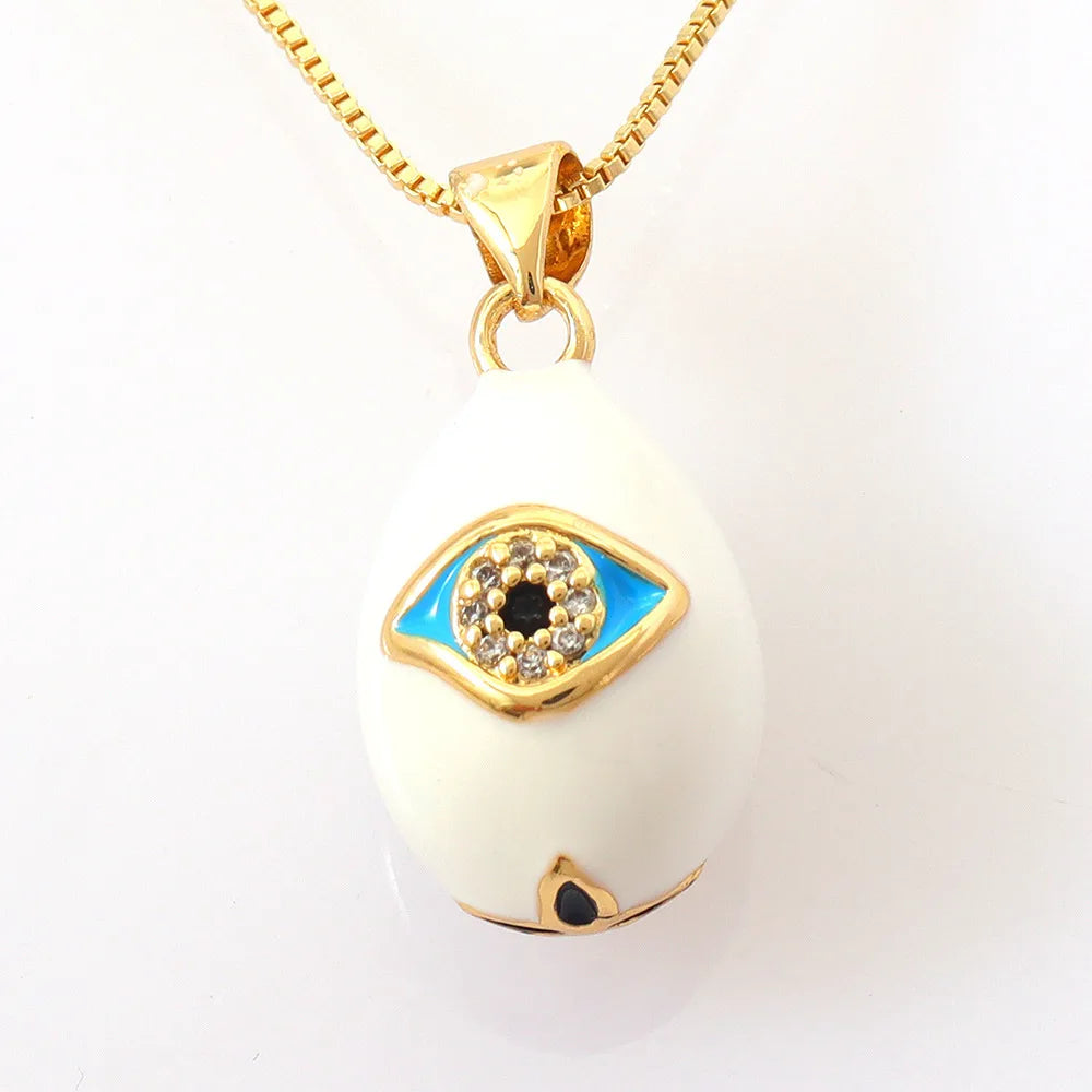 Copper Simple Style Classic Style Inlay Color Block Rhinestones Pendant Necklace