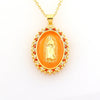 Copper Simple Style Classic Style Inlay Round Rhinestones Pendant Necklace