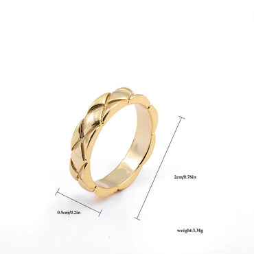 Copper Simple Style Classic Style Lingge Rings