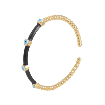 Copper Simple Style Classic Style Plating Color Block Bangle