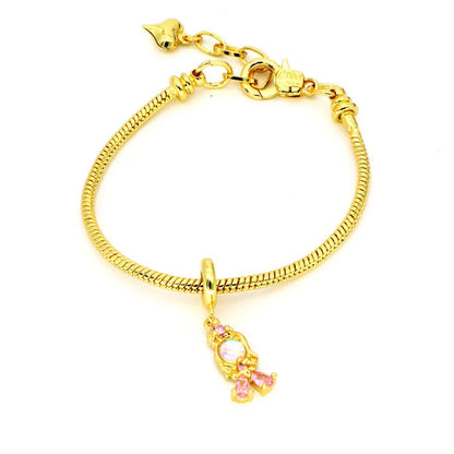 Copper Simple Style Inlay Cartoon Character Zircon Bracelets