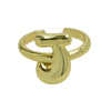 Copper Simple Style Irregular Plating Letter Open Rings