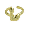 Copper Simple Style Irregular Plating Letter Open Rings