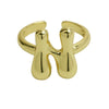 Copper Simple Style Irregular Plating Letter Open Rings