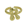 Copper Simple Style Irregular Plating Letter Open Rings