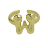 Copper Simple Style Irregular Plating Letter Open Rings