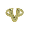 Copper Simple Style Irregular Plating Letter Open Rings