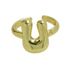 Copper Simple Style Irregular Plating Letter Open Rings