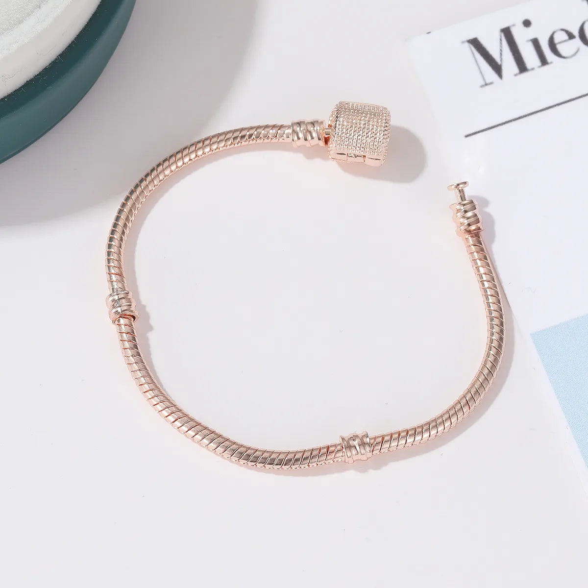 Copper Simple Style Plating Round Bracelets