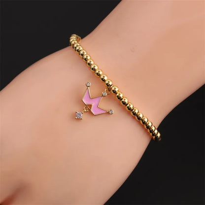 Copper Simple Style Shiny Beaded Inlay Animal Starfish Zircon Bracelets