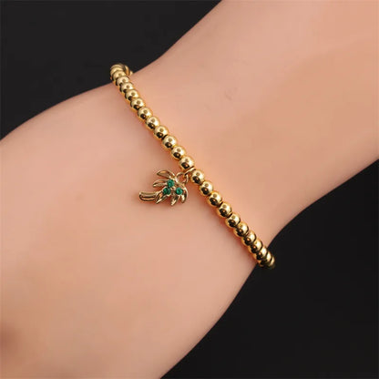 Copper Simple Style Shiny Beaded Inlay Animal Starfish Zircon Bracelets