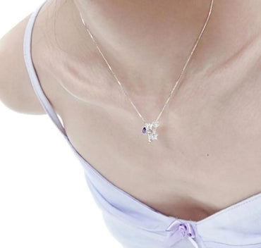 Copper Simple Style Star Water Droplets Pearl Inlay Zircon Necklace