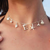 Copper Simple Style Sun Letter Starfish Pendant Necklace