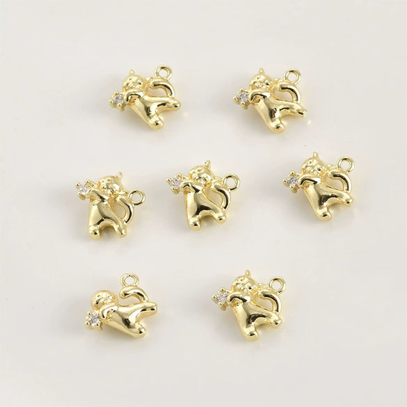 Copper Small Animal Pendant Electroplated Diy Handmade Jewelry Accessories