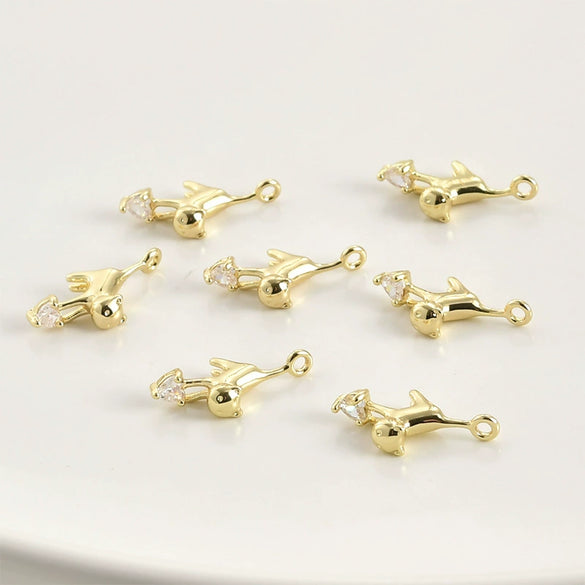 Copper Small Animal Pendant Electroplated Diy Handmade Jewelry Accessories