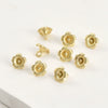 Copper Small Flower Spacer Bead Pendant Electroplated Diy Handmade Beaded Jewelry Accessories