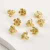 Copper Small Flower Spacer Bead Pendant Electroplated Diy Handmade Beaded Jewelry Accessories