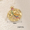 Copper Snake Pendant Necklace With Goldplated Color And Inlaid Zircon Animal Design Diy Accessories