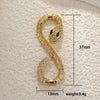 Copper Snake Pendant Necklace With Goldplated Color And Inlaid Zircon Animal Design Diy Accessories