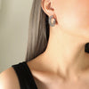 Copper Spiral Buckle U Shaped Handmade Electroplated Geometric Women's Earrings