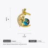 Copper Star Jewelry Accessories Set With Diamonds Microinlaid Pendant